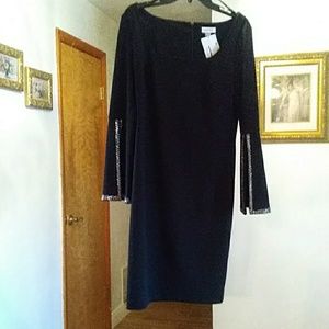 Calvin Klein black short evening dress